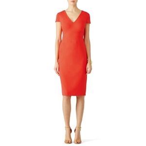 Slate & Willow Rose Orange Sheath, size 4
